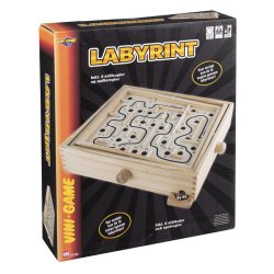 Labyrintspil 30x26 cm  klassisk trspil med stlkugler