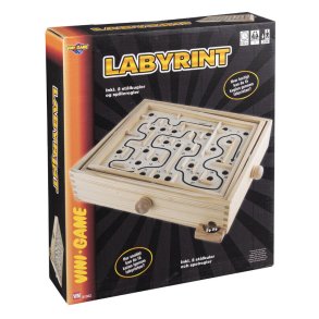 Labyrintspil 30x26 cm  klassisk trspil med stlkugler