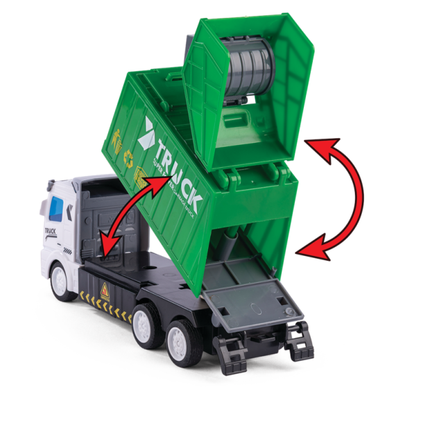 SPEED R/C Skraldebil  fjernstyret renovationsbil med lys