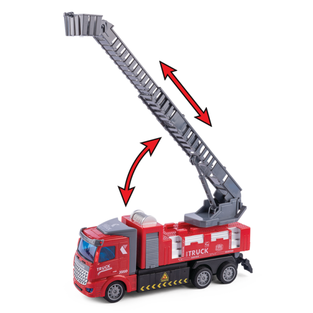 SPEED R/C Stigebrandbil  fjernstyret brandbil med lys