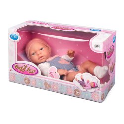 My Baby Love Liva dukke 41 cm  bl kjole &amp; rosa hue