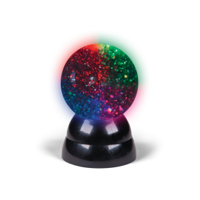 Glitterboll med vackra frger och ljus