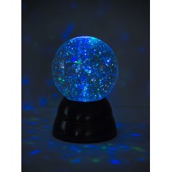 Glitter kugle med flotte farver og lys