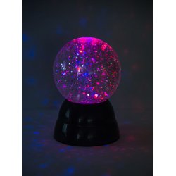 Glitter kugle med flotte farver og lys