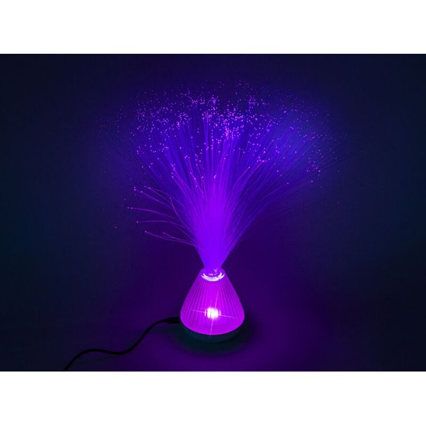 Fiberoptisk lampe 33 cm  LED bordlampe med farveskift