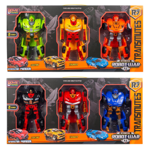 Transrobot St  3 Store Robotter der Bliver til Biler assorteret