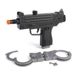 Politi Leget�jsmaskinpistol (UZI) med H�ndjern, Lys og Lyd