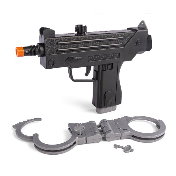 Politi Leget�jsmaskinpistol (UZI) med H�ndjern, Lys og Lyd