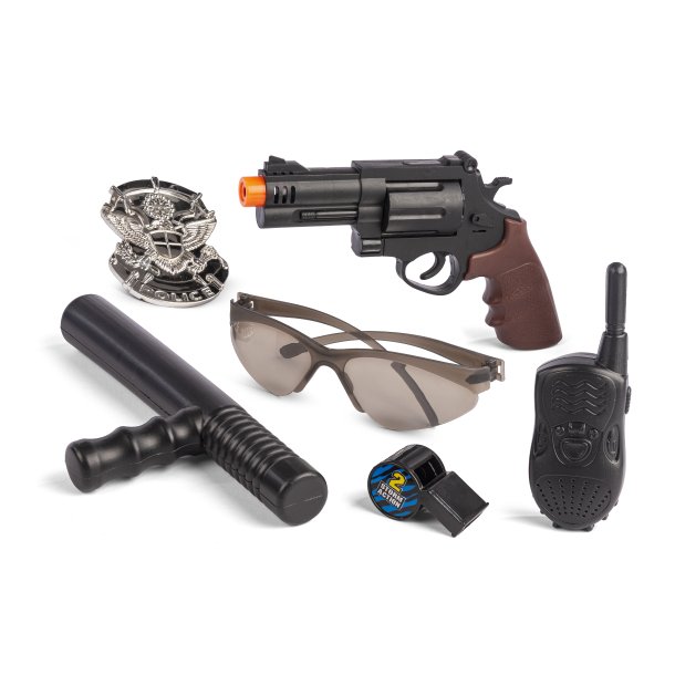 Politis�t med Leget�jsrevolver, Politistav og Walkie-Talkie