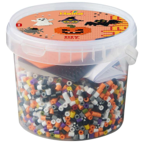 Hama midi p�rlor Halloween hink - ca. 4.000 st med 2 p�rlplattor