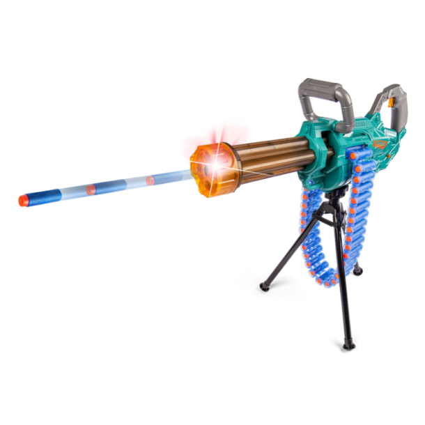 Pioneer Gatling Gun Softbullet Gev�r med ljus