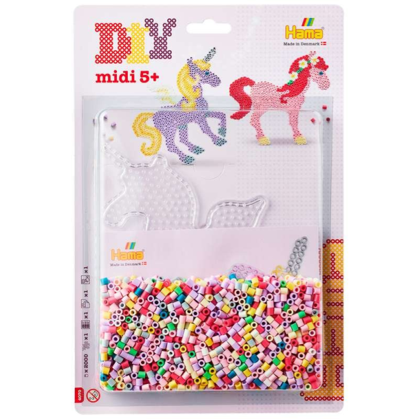 Hama midi blisterpak fantasihest � ca. 2.000 perler