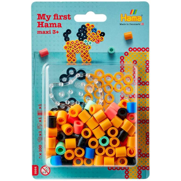 Hama maxi perler &amp; plade hund � lille blister