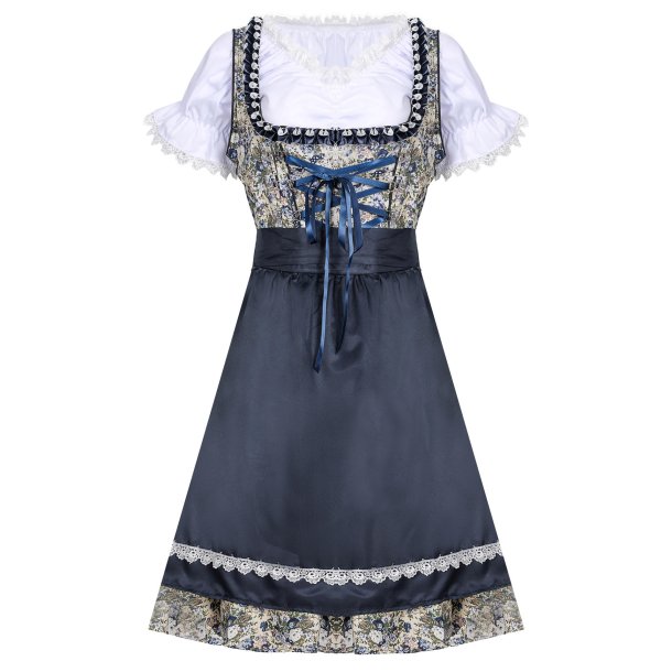 Tyrolerkjole / Dirndl Blomster - Oktoberfest Kjole