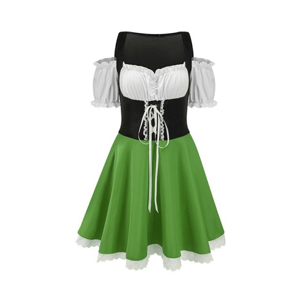 Tyrolerkjole / Dirndl Gr�n - Oktoberfest Kostume