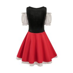 Tyrolerkjole / Dirndl R�d - Oktoberfest Kostume XX-Large