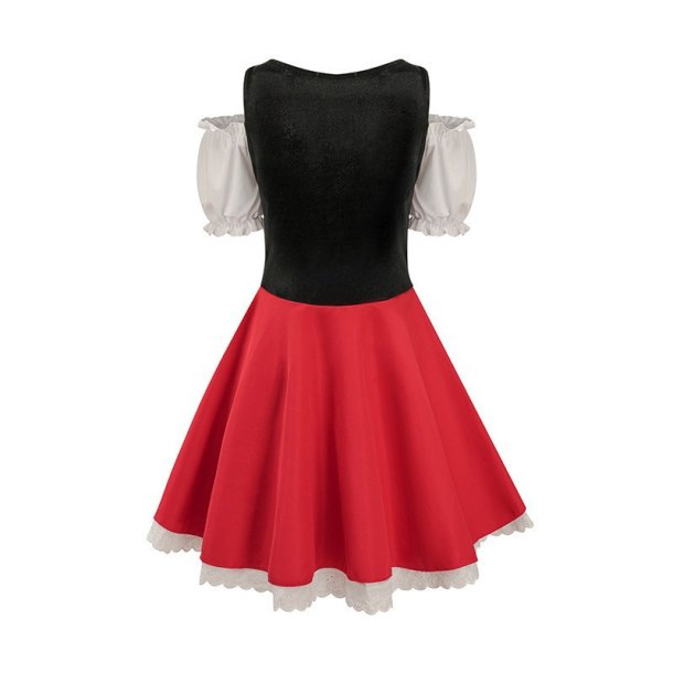 Tyrolerkjole / Dirndl R�d - Oktoberfest Kostume XX-Large