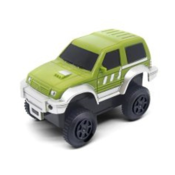Lille offroad leget�jsbil SUV i gr�n med store hjul til Dino Track
