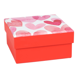 Gave�ske med hjerter � Romantisk gave�ske i r�d og rosa