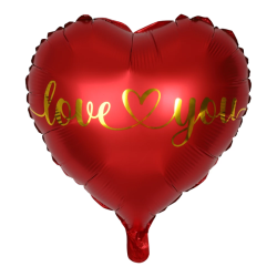 Hjertefolieballon �I Love You� � Romantisk ballon 46 cm