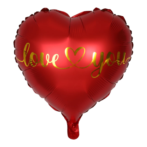 Hjertefolieballon �I Love You� � Romantisk ballon 46 cm
