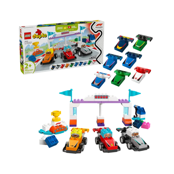 Duplo 10445 F1-teams med racerbiler og krere