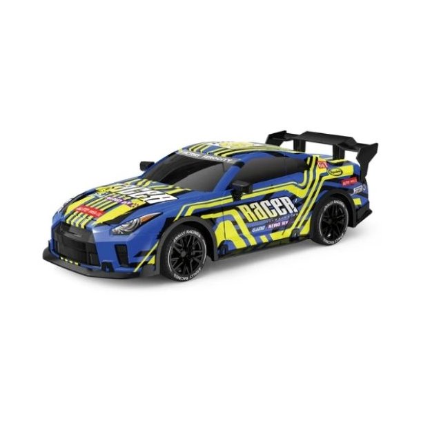 TEC-TOY Racer R/C 1:18, 2,4GHz w/light &amp; Try Me blue/yellow
