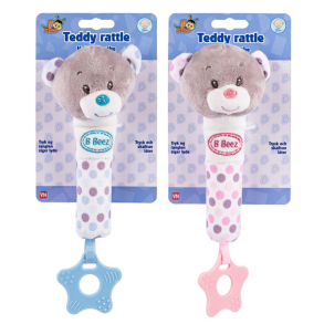 B-Beez Teddy Rattle  Bld bamserangle med bidering