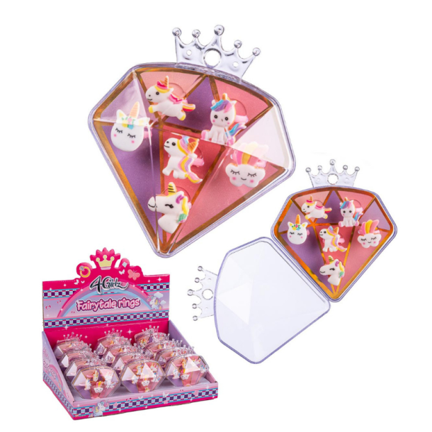 4Girlz Fairytale Rings  Unicorn Ringe i Smykkeske
