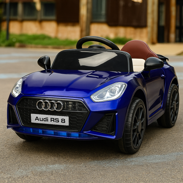 Audi RS Elbil til Brn - Bl Cabriolet 6V med Lyd &amp; Lys