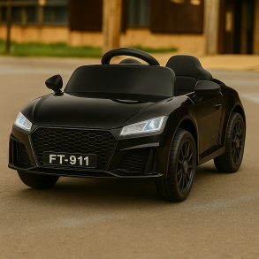 Audi RS Elbil til Brn - Sort Cabriolet 6V med Lyd & Lys