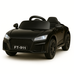 Audi RS Elbil til Brn - Sort Cabriolet 6V med Lyd &amp; Lys