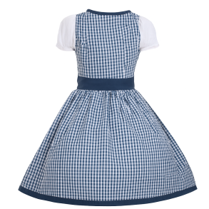 Tyrolsk rutig klnning med spets och rosett