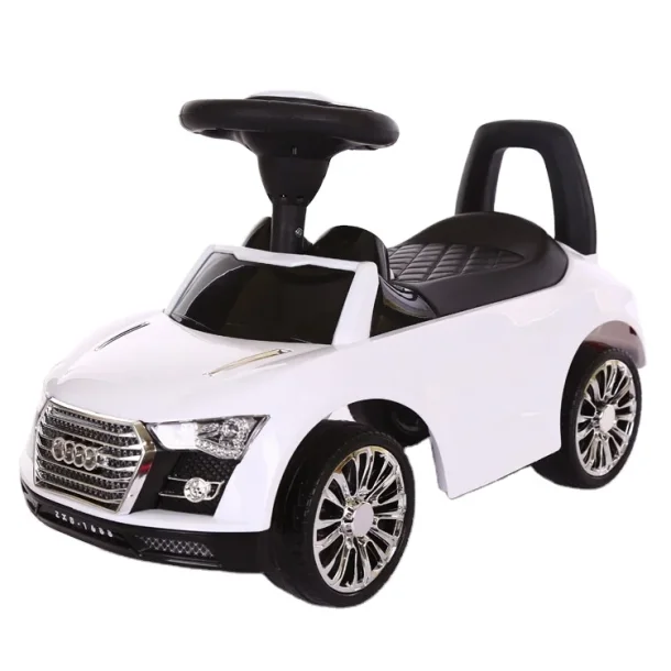 Gbil til Brn  Klassisk Ride-on Bil - Glossy Hvid