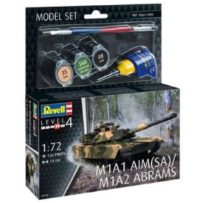 REVELL Model Set M1A1 AIM(SA)/ M1A2 Abrams 1:72