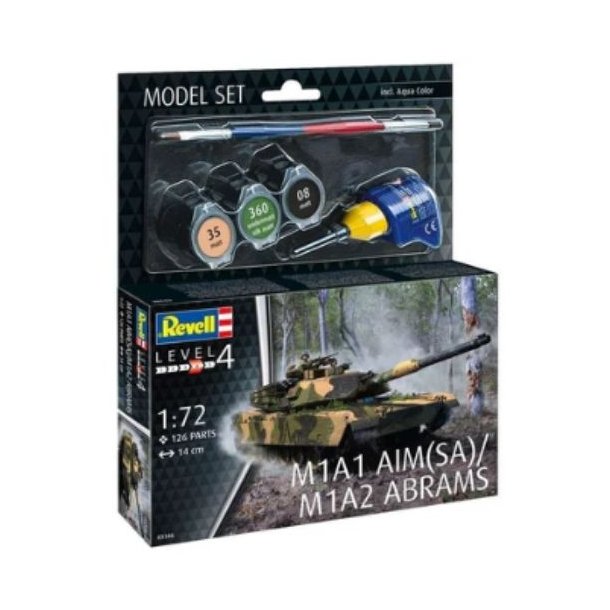 REVELL Model Set M1A1 AIM(SA)/ M1A2 Abrams 1:72
