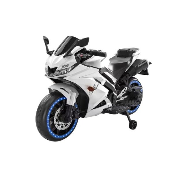Elmotorcykel til brn - Hvid