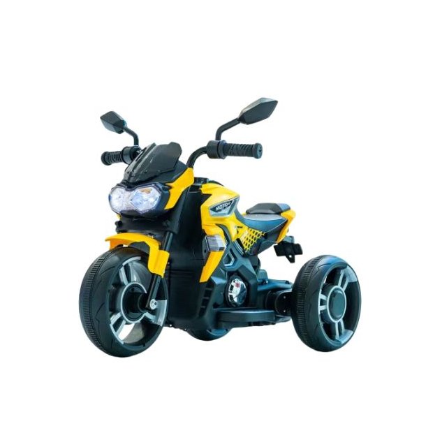 Elmotorcykel til brn 3+ - Gul