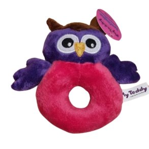 Babyringe som ugler i lilla