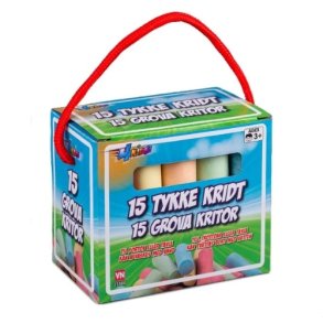 15 stk. tykke kridt