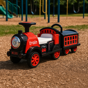 Elektrisk Tog til Brn - 8 Hjul Ride-On 3-6 r m. Musik (Rd)