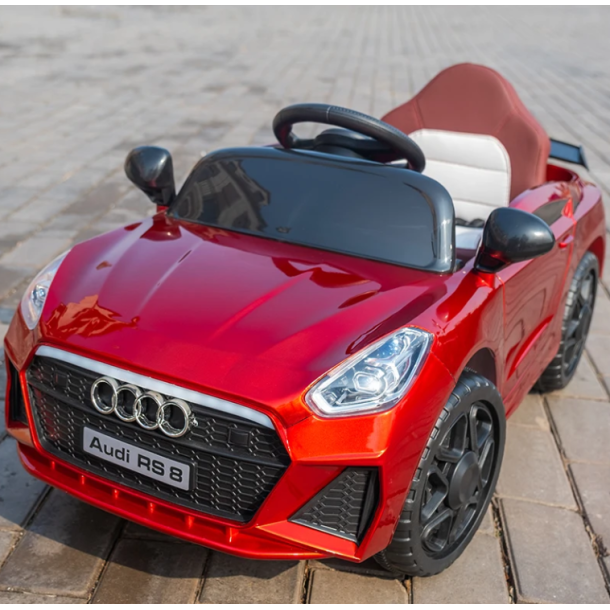Audi RS Elbil til Brn - Rd Cabriolet 12V med Lyd &amp; Lys