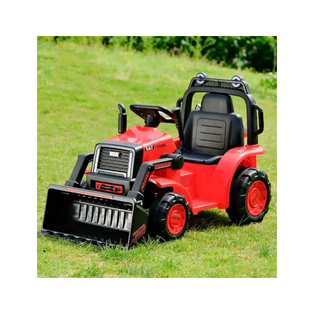 Elektrisk Traktor til Brn med Frontskovl - Rd