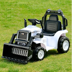 Elektrisk Traktor til Brn med Frontskovl - Hvid