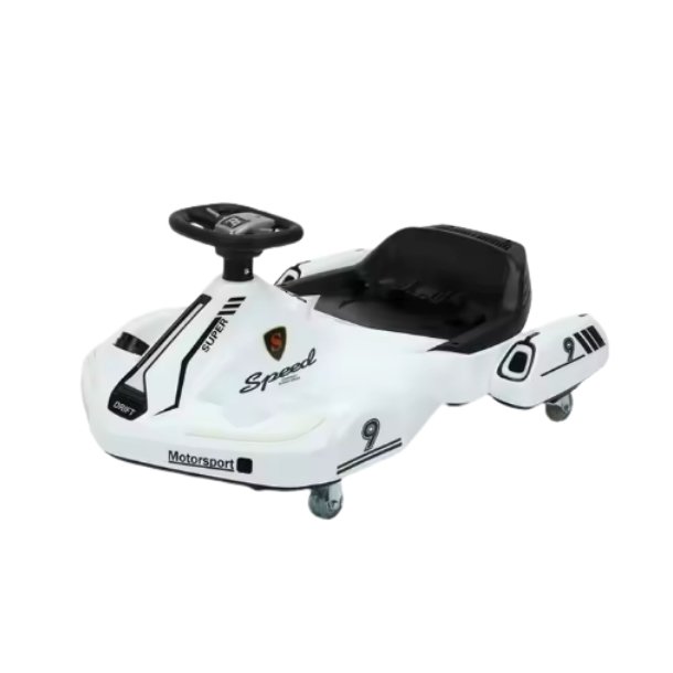 Elektrisk Brne Gokart CN-TJB2K1 (12V Driftbil) Hvid
