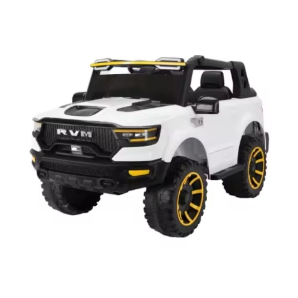 Elektrisk Brnetruck 12V (Raptor/RAM-inspireret) Hvid