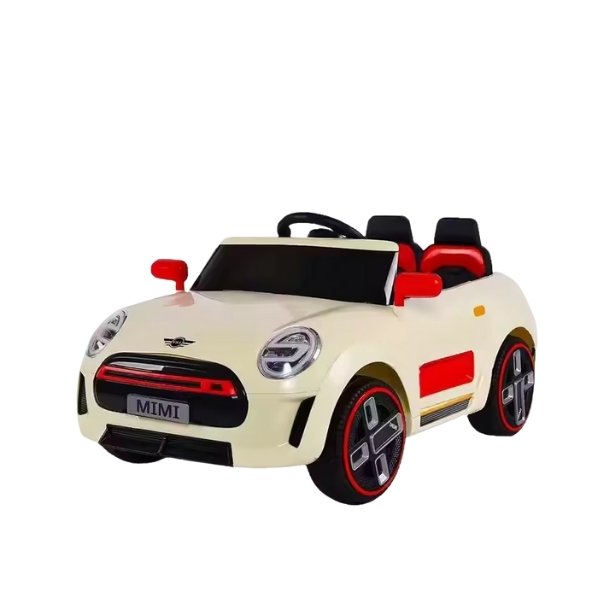 Elektrisk Brnebil (Mini Cooper-inspireret, 12V) Hvid