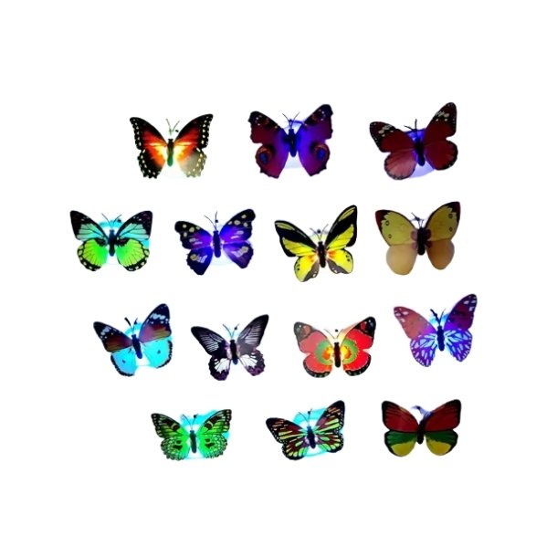3D Sommerfugle Wall Stickers  Farverige &amp; Vandttte