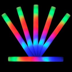LED Glow Foam Sticks (Skumlys, 3 modes)