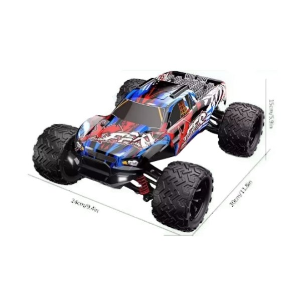 1:16 RC Offroad Monster Truck 4WD (50 km/t + LED Lys)